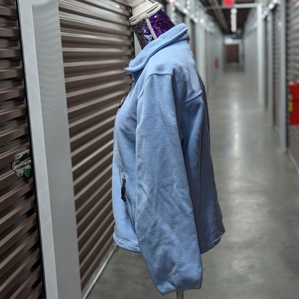 VTG Gorpcore Y2K L.L. Bean Medium Light Blue Zip Up Fleece Jacket Campcore Layer - Picture 4 of 7